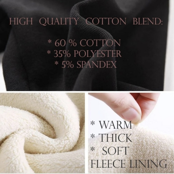 Last Pair! Fleece Lined Open Bottom Cotton Sweatpants/Joggers Size L Dark Gray - Picture 5 of 13